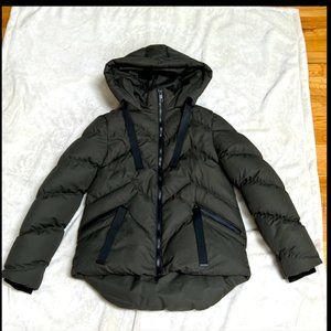 Saint & Sinner oliver green Hooded Puffer Jacket NWT S